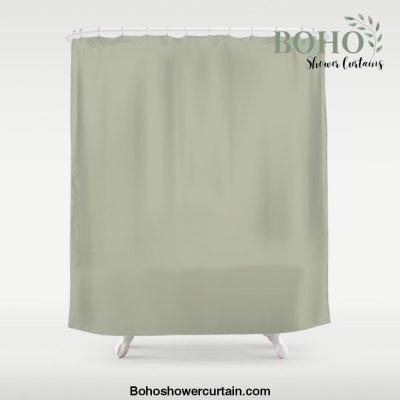 Solid Linen Sage Shower Curtain Offical Boho Shower Curtain Merch