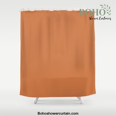Solid Terracotta Shower Curtain Offical Boho Shower Curtain Merch
