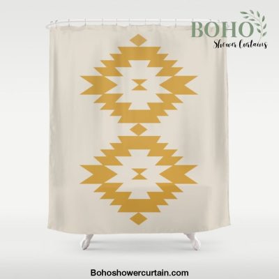 Southwestern Minimalism - Golden Yellow Shower Curtain Offical Boho Shower Curtain Merch