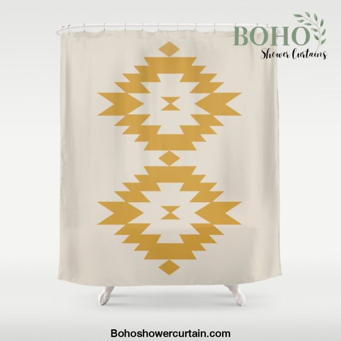 Southwestern Minimalism - Golden Yellow Shower Curtain Offical Boho Shower Curtain Merch