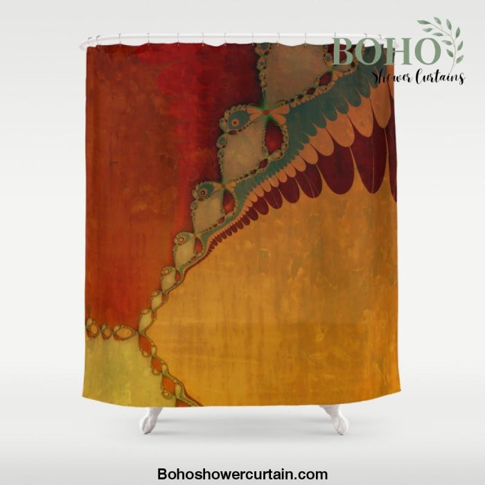 Southwestern Sunset 2 -copper ochre sienna olive gold Shower Curtain Offical Boho Shower Curtain Merch