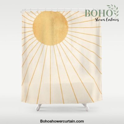 Sun #2 Yellow Shower Curtain Offical Boho Shower Curtain Merch