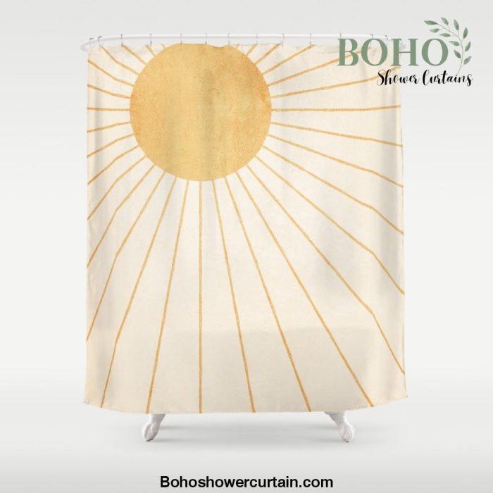 Sun #2 Yellow Shower Curtain Offical Boho Shower Curtain Merch