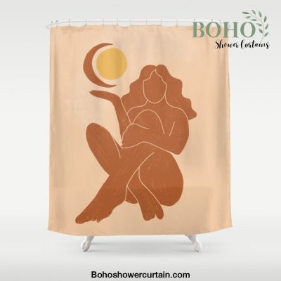 The Sun, The Moon and a Woman Shower Curtain Offical Boho Shower Curtain Merch