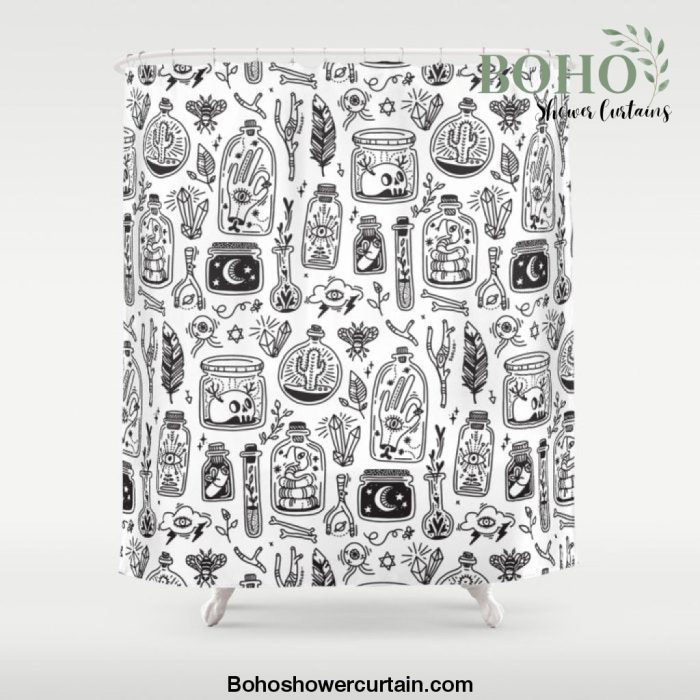 The Tiny Witch Gallery Shower Curtain Offical Boho Shower Curtain Merch