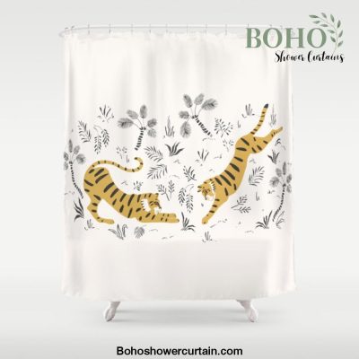 Tiger Dive Shower Curtain Offical Boho Shower Curtain Merch