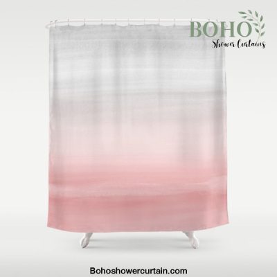 Touching Blush Gray Watercolor Abstract #1 #painting #decor #art #society6 Shower Curtain Offical Boho Shower Curtain Merch