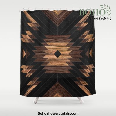 Urban Tribal Pattern No.7 - Aztec - Wood Shower Curtain Offical Boho Shower Curtain Merch
