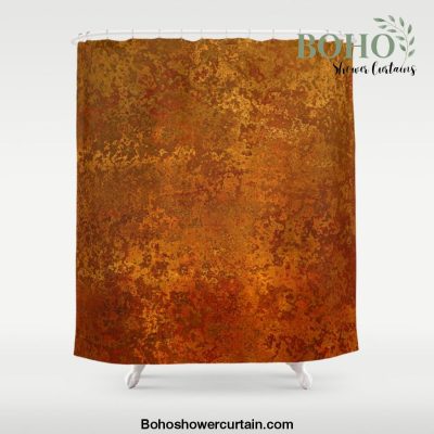 Vintage Copper Rust, Minimalist Art Shower Curtain Offical Boho Shower Curtain Merch