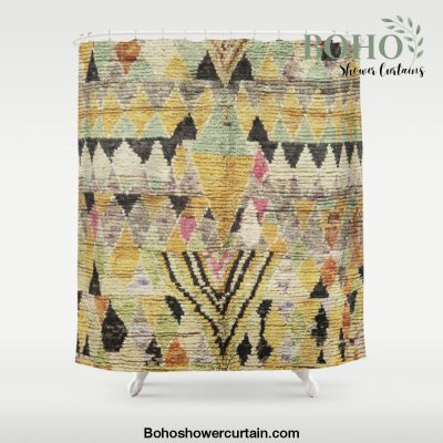 Vintage Moroccan Abstract Geometric Rug Print Shower Curtain Offical Boho Shower Curtain Merch
