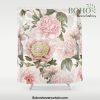 Vintage & Shabby Chic - Antique Pink Peony Flowers Garden Shower Curtain Offical Boho Shower Curtain Merch