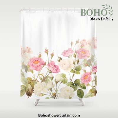Vintage & Shabby Chic - Sepia Roses Flower Garden Shower Curtain Offical Boho Shower Curtain Merch