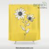 Wildflower line drawing | Botanical Art Shower Curtain Offical Boho Shower Curtain Merch