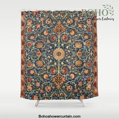 William Morris Floral Carpet Print Shower Curtain Offical Boho Shower Curtain Merch