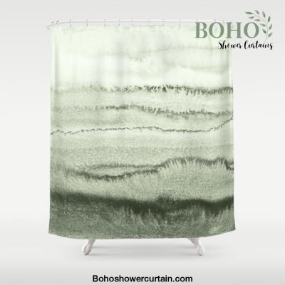 WITHIN THE TIDES - SAGE GREEN by MS Shower Curtain Offical Boho Shower Curtain Merch